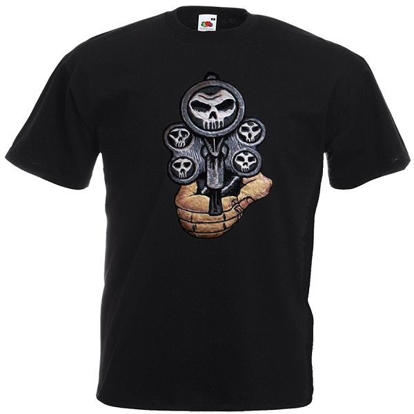 T-Shirt-Skull Gun
